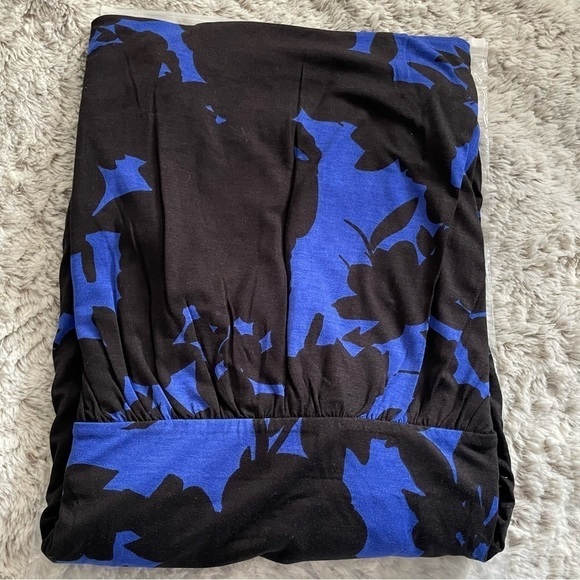 Plus Size Maxi Dress Long Sleeve Empire Waist Size 3X Royal Blue And Bl… - Picture 3 of 9